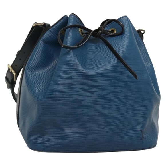 LOUIS VUITTON Epi Petit Noe Shoulder Bag Bicolor Black Blue M44152 Auth 129607 - Picture 1 of 16